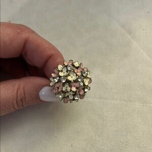 Pink and Yellow Vintage Cocktail Ring